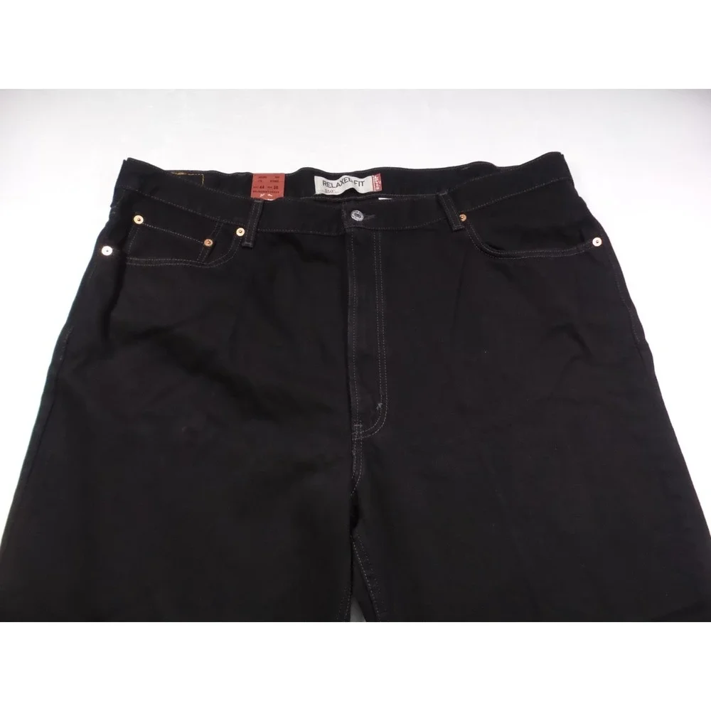 Vintage Levis Mens Jeans 44 x 30 Black Denim 550‎ Tapered Leg Relaxed Fit NWT